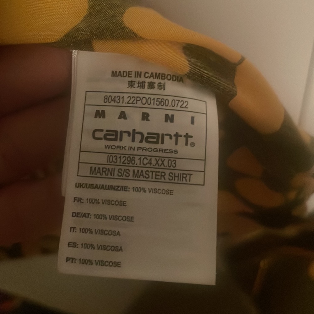 Marni X Carhartt Button Up Size Large - image 4